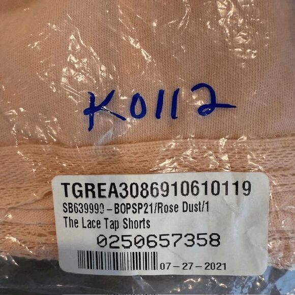 NEW! The Great. Lace Tap Shorts Rose Dust Lounge Shorts Size Small - Picture 10 of 10